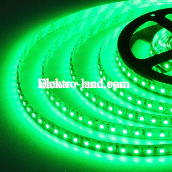 Светодиодная лента влагозащищенная B-LED 3528-120 G IP65 , зеленый цвет 1м